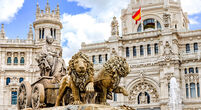 Cibeles fountain at Plaza de Cibeles in Madrid