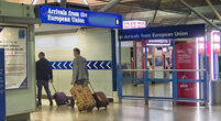 Arrivals from the EU enter the UK